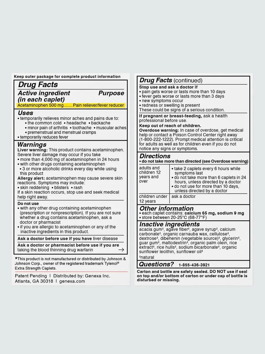 Acetaminophen Extra Strength